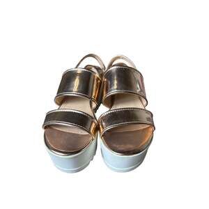Steve Madden Metallic Copper Snorkell Platform Sandal Sz 7
